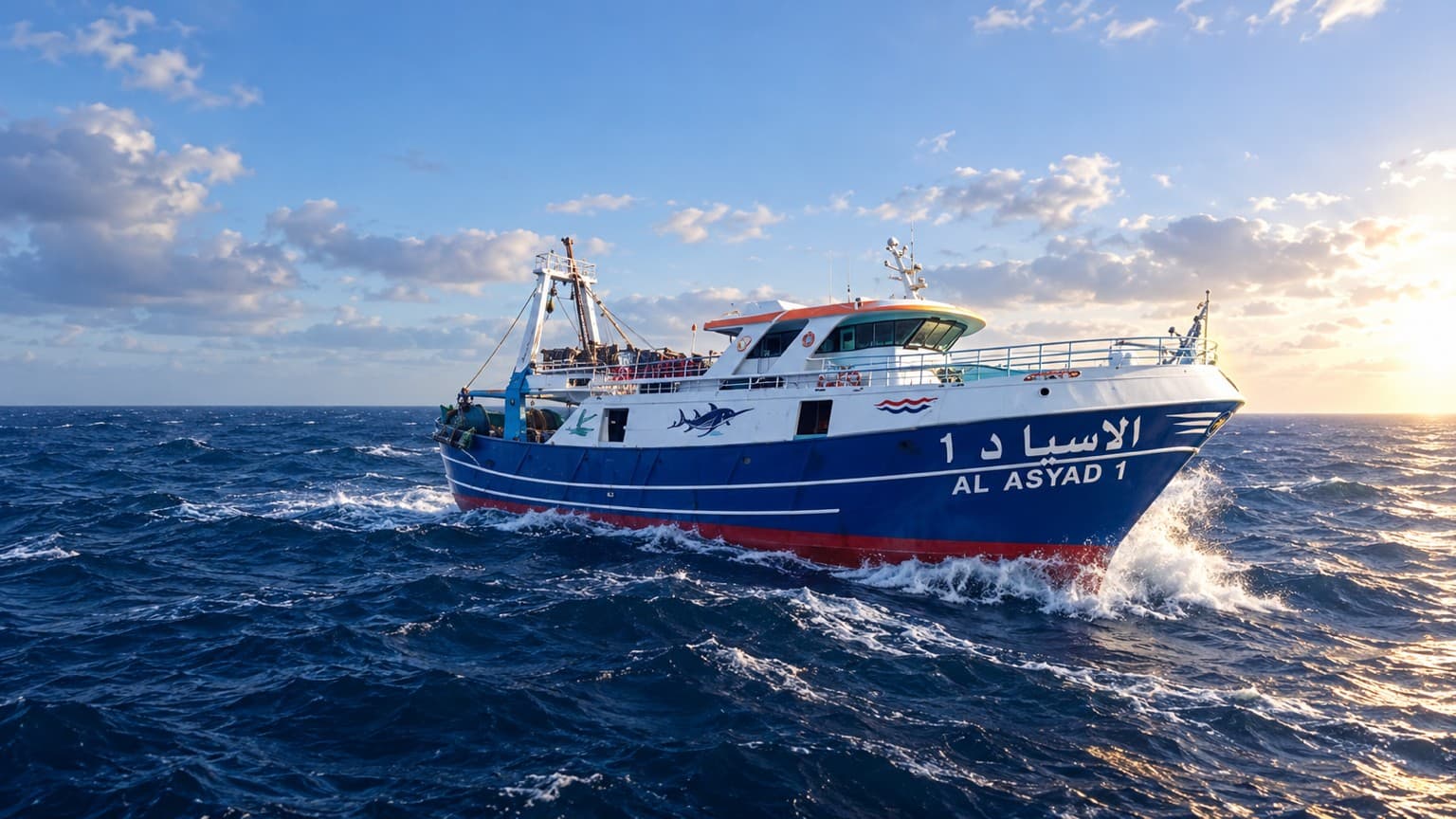 Al Asyad 1 underway on the Atlantic